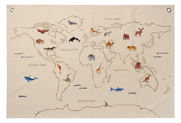 Látková mapa sveta The World – Ferm Living
