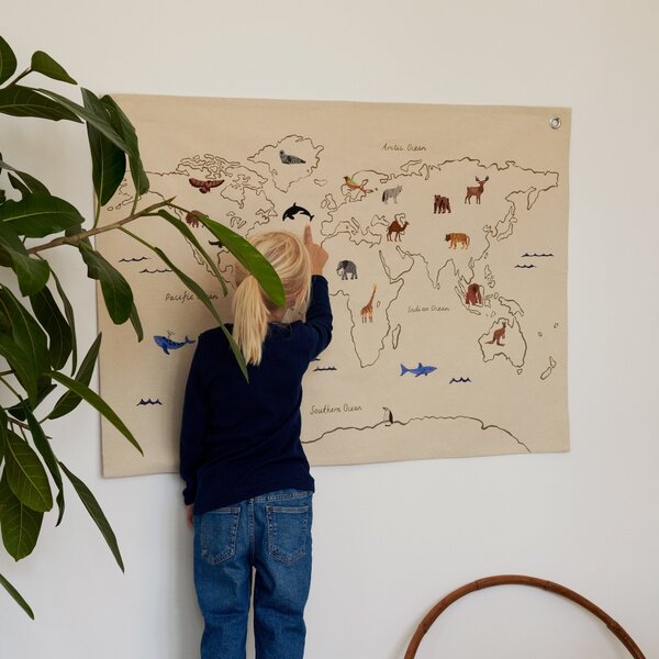 Látková mapa sveta The World – Ferm Living