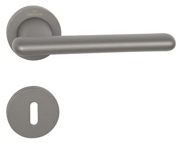 Dverové kovanie MP CE - CASTA - R (T - Titan), kľučka-kľučka, Otvor na obyčajný kľúč BB, MP T (titán)