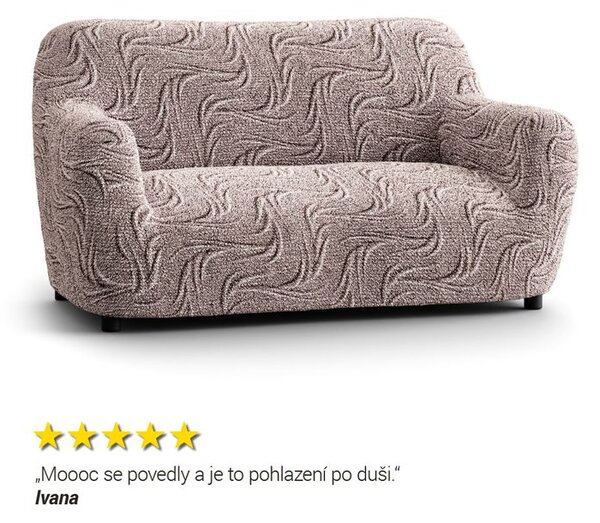Bielastické poťahy BRILLANTE hnedé trojkreslo (š. 170 - 220 cm)