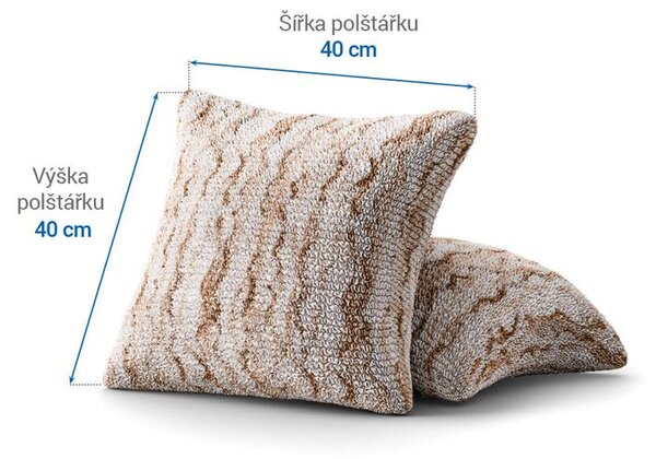 Bielastické poťahy OCEANO NOVÉ béžové obliečky na vankúšiky 2 ks ( 40 x 40 cm)