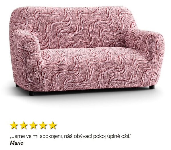 Bielastické poťahy BRILLANTE bordó rohová sedačka (š. 350 - 530 cm)