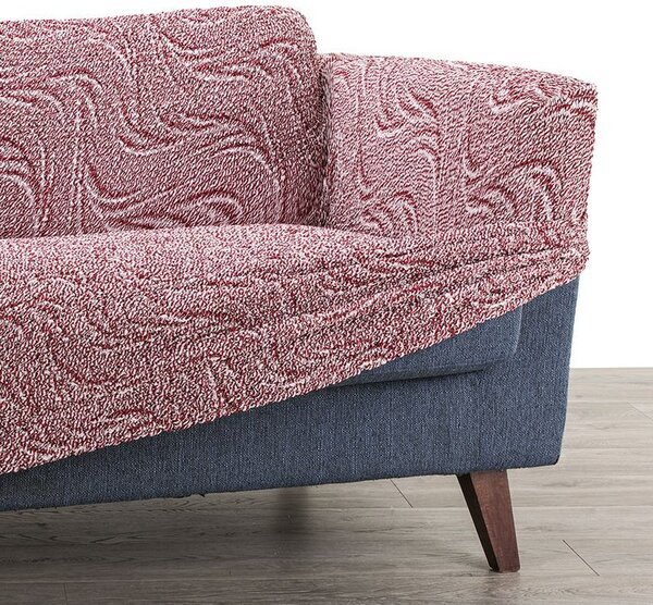 Bielastické poťahy BRILLANTE bordó rohová sedačka (š. 350 - 530 cm)
