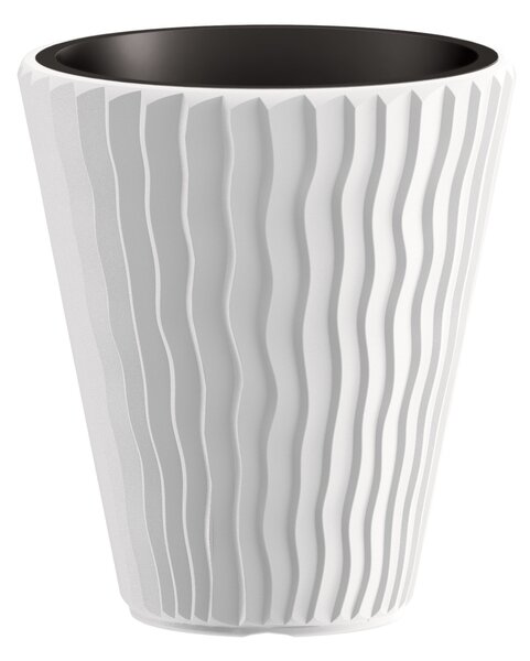 Prosperplast Kvetináč Small Sandy biely, variant 29,7 cm