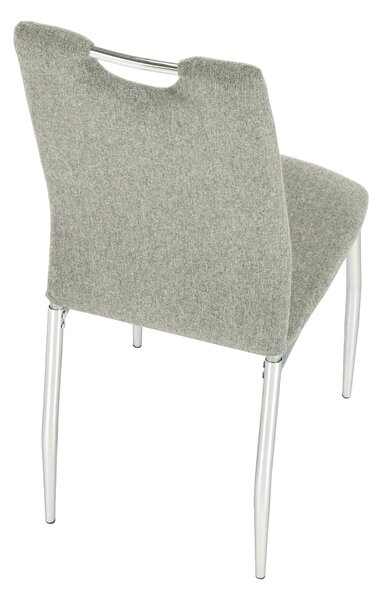 KONDELA Jedálenská stolička, béžový melír/chróm, OLIVA NEW