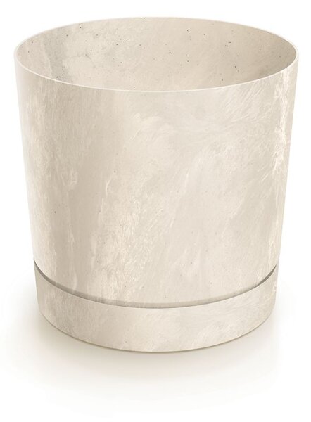 Prosperplast Kvetináč TUBOS P betónový efekt krémový matný, variant 12,8 cm