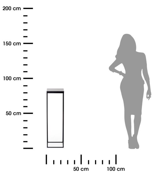 HowHomely Kvetinový stojan CHARR 80 cm čierny