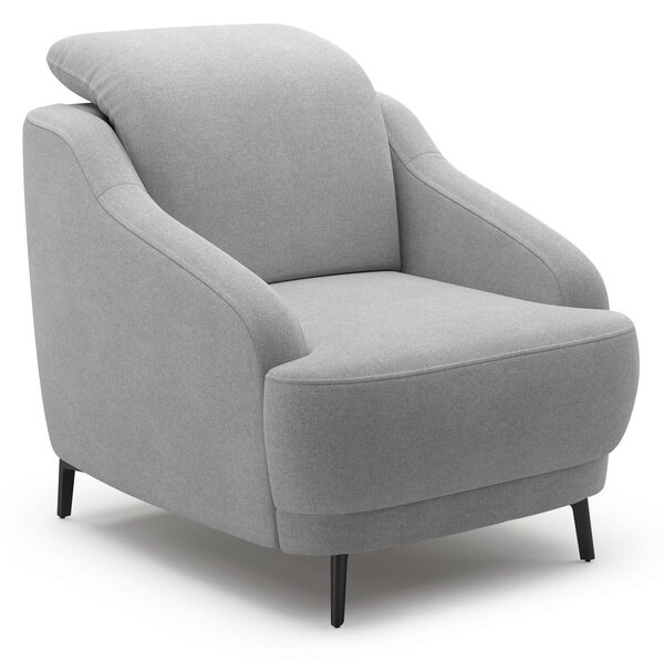 KRESLO, textil, sivá Sit & More - Online Only obývacie izby, Online Only