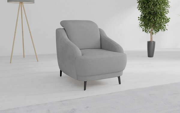 KRESLO, textil, sivá Sit & More - Online Only obývacie izby, Online Only