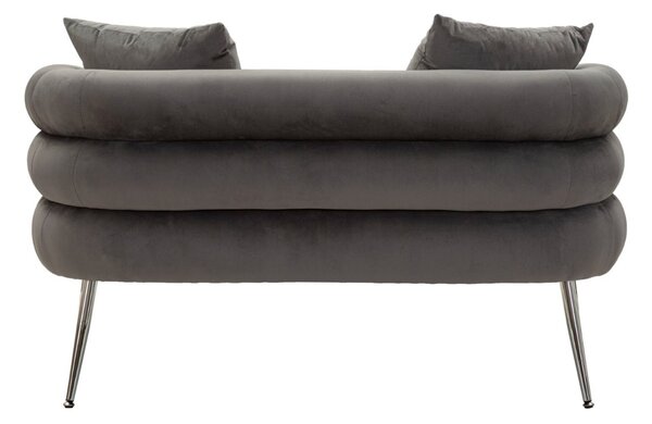 Dizajnová pohovka Harmony 133 cm sivá / strieborná