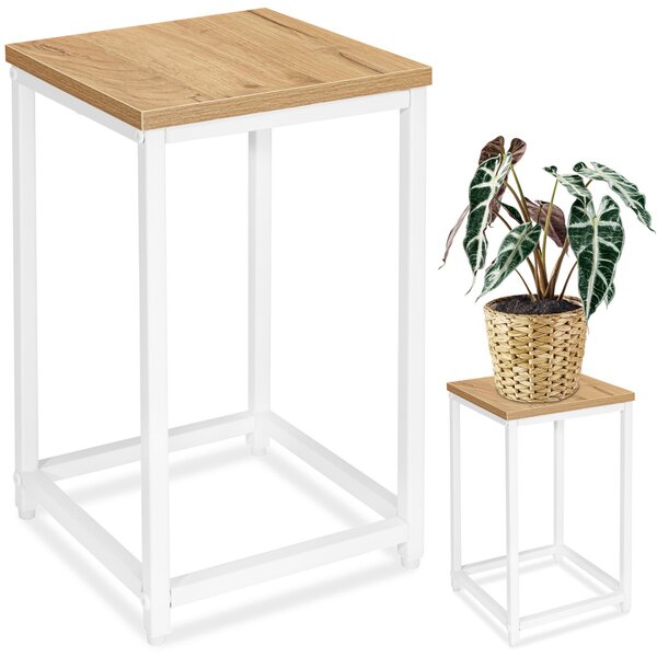 TZB Kvetinový stojan Loft Arben 40 cm biely/dub Craft