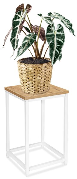 TZB Kvetinový stojan Loft Arben 40 cm biely/dub Craft