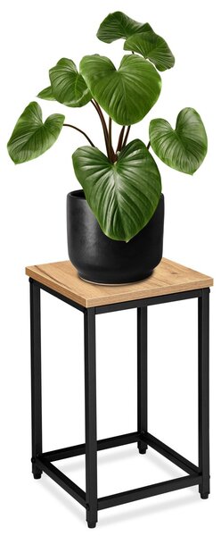 TZB Kvetinový stojan Loft Arben 40 cm čierny/dub Craft