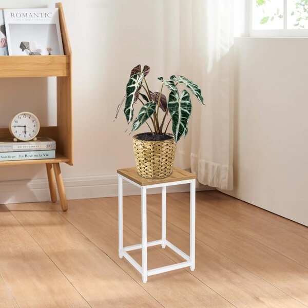 TZB Kvetinový stojan Loft Arben 40 cm biely/dub Craft