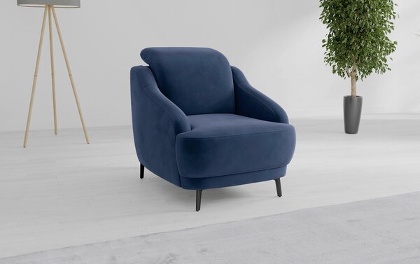 KRESLO, textil, modrá Sit & More - Online Only obývacie izby, Online Only