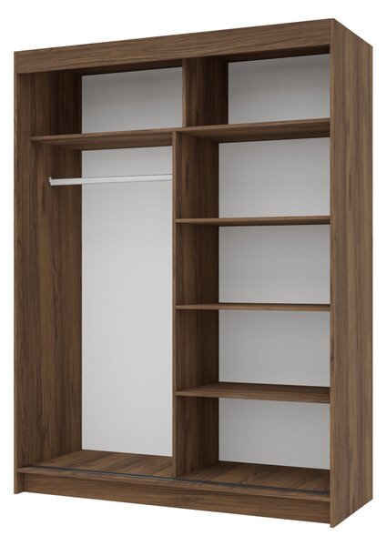 Mirjan24 Moderná skriňa Acidoni III 150 cm, Farby: Orech Warmia / Orech Warmia + čierna 5903211533020