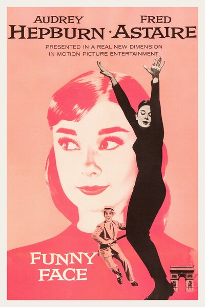 Umelecká tlač Funny Face / Audrey Hepburn & Fred Astaire (Retro Movie), (26.7 x 40 cm)