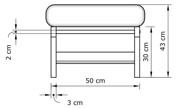 MarLiving Lavica BREEZIO 01 140 cm z masívu/grafitovo sivá