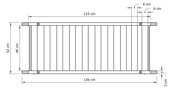 MarLiving Lavica BREEZIO 01 140 cm z masívu/grafitovo sivá