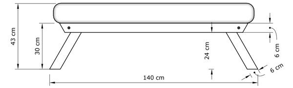 MarLiving Lavica BREEZIO 01 140 cm z masívu/grafitovo sivá