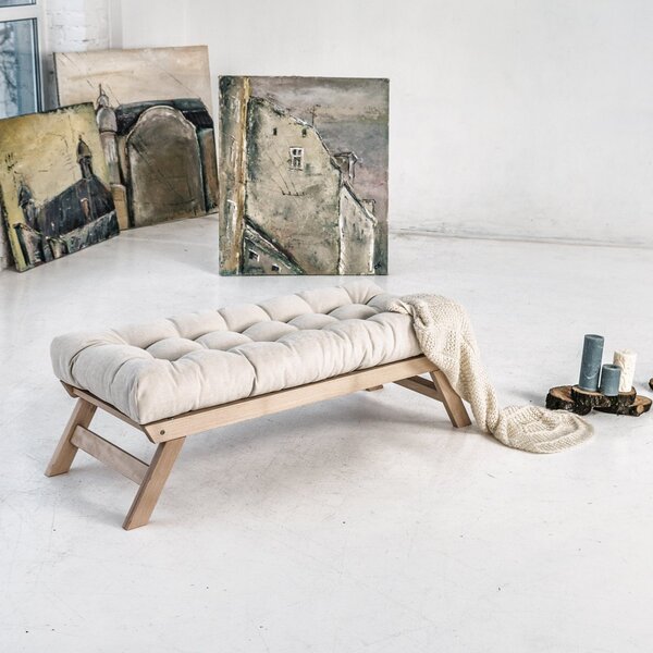 MarLiving Lavica BREEZIO 01 140 cm z masívu/grafitovo sivá