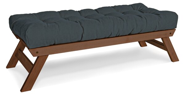 MarLiving Lavica BREEZIO 03 140 cm z masívu/grafitovo-sivá