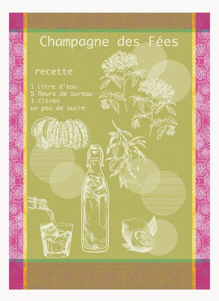 Žakárové kuchynské utierky Champagne Des Fees Mousse, 4 ks