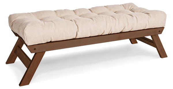 MarLiving Lavica BREEZIO 03 140 cm z masívu/krémová
