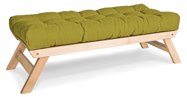 MarLiving Lavica BREEZIO 02 140 cm z masívu/zelená