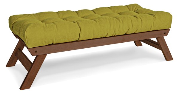 MarLiving Lavica BREEZIO 03 140 cm z masívu/zelená