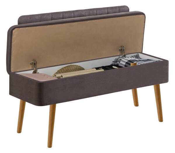 Kalune Design Lavica VINA II s úložným priestorom 110 cm borovica atlantic/antracitovo sivá