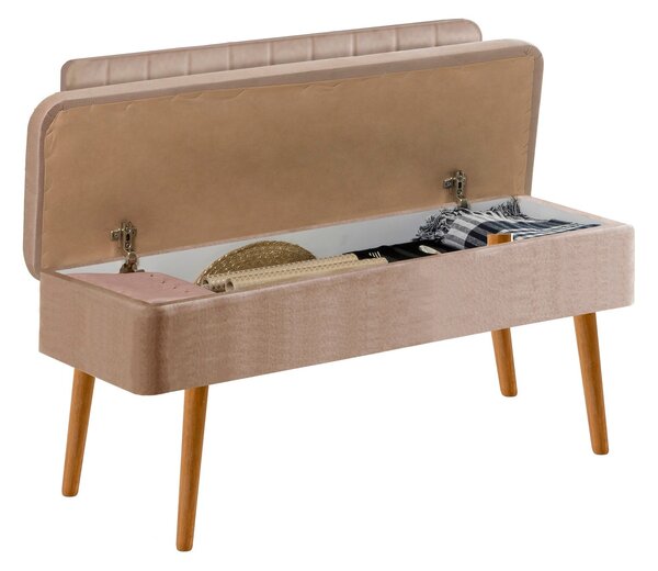 Kalune Design Lavica VINA II s úložným priestorom 110 cm borovica atlantic/béžová