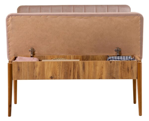 Kalune Design Lavica VINA s úložným priestorom 110 cm borovica atlantic/béžová