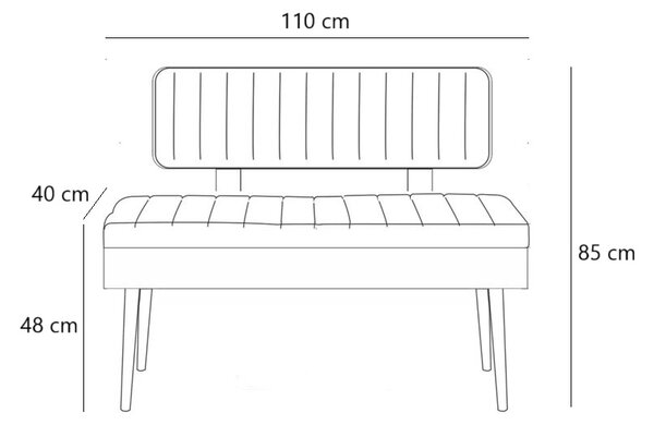 Kalune Design Lavica VINA s úložným priestorom 110 cm orech/béžová