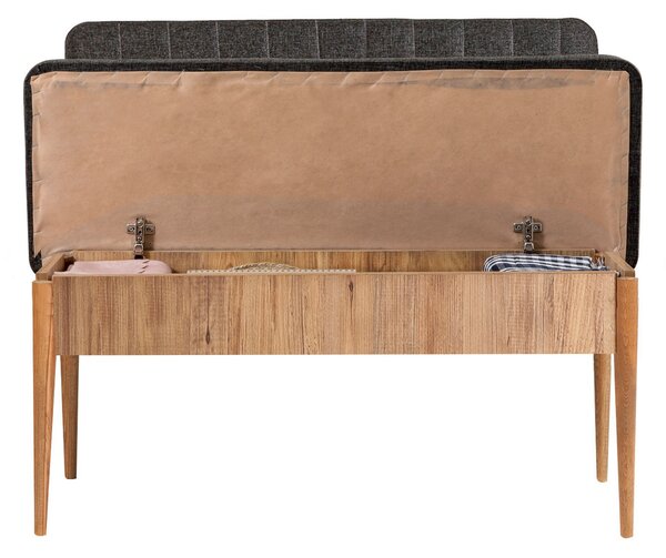 Kalune Design Lavica VINA s úložným priestorom 110 cm borovica atlantic/antracitová