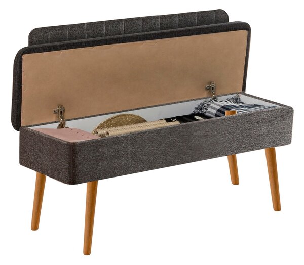 Kalune Design Lavica VINA II s úložným priestorom 110 cm borovica atlantická/antracitová