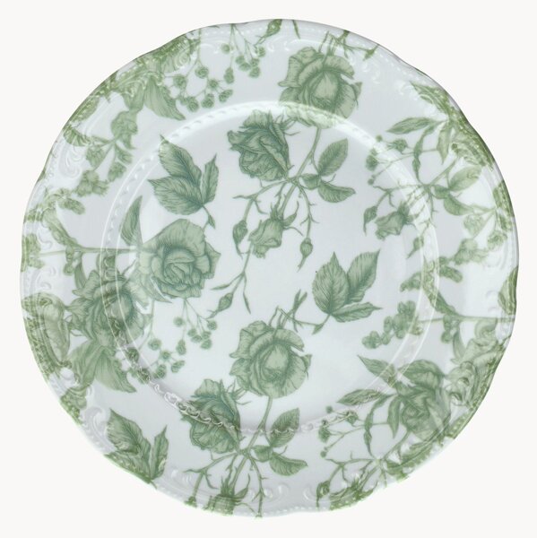 Porcelánový servírovací tanier Wienna Green Roses
