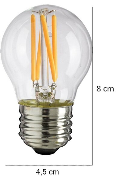 Eko-light LED žiarovka G45 teplá biela