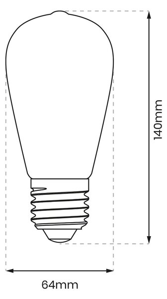 Eko-light LED žiarovka PILAS ST64 teplá biela