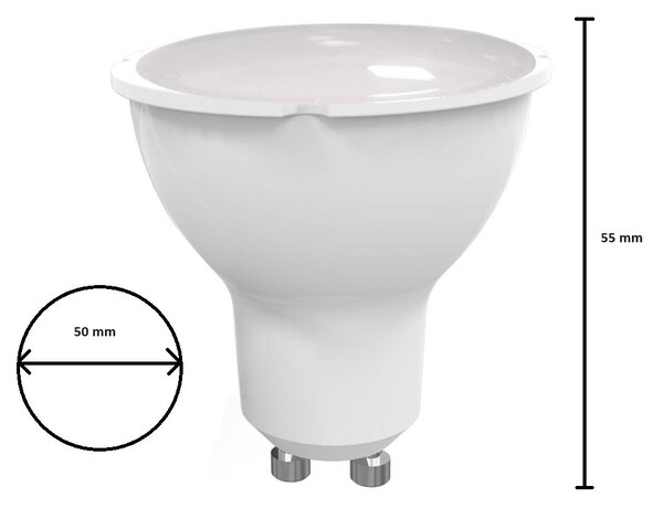 Eko-light LED žiarovka Gutten GU10 studená biela