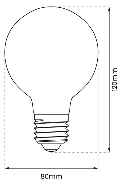 Eko-light LED žiarovka PILAS G80 teplá biela