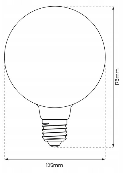 Eko-light LED žiarovka PILAS G125 teplá žltá