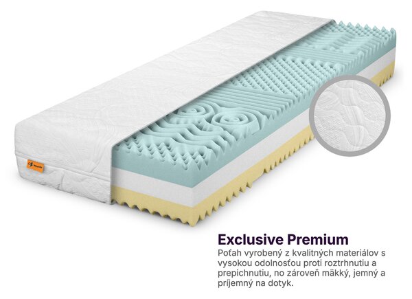 Wilsondo Vysoký penový matrac Komfort premium 90x200x25 - poťah Exclusive