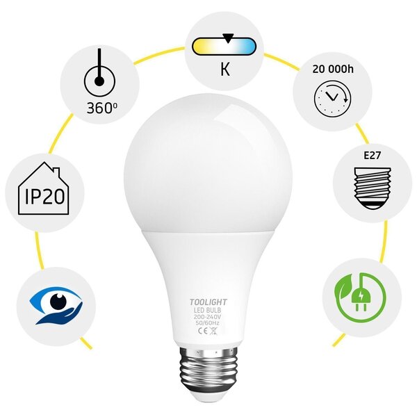 TooLight LED žiarovka E-27 15W RSL029 teplá biela