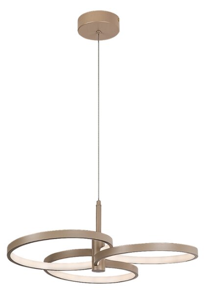 Rabalux 72400 LED závesné stropné svietidlo Isidora | 50W integrovaný LED zdroj | 4000lm | 3000-6500K | diaľkové ovládanie | stmievač | na lanku | béžová
