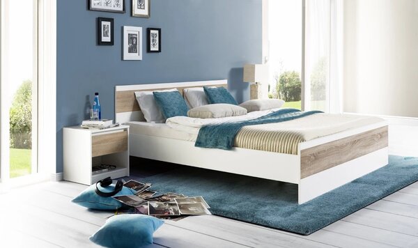 Szynaka Nočný stolík Wenecja 05 42 cm biely/dub Sonoma