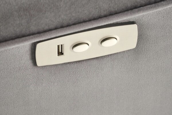 HALMAR Masážne kreslo Semir s ovládačom a USB portom popolavo sivé