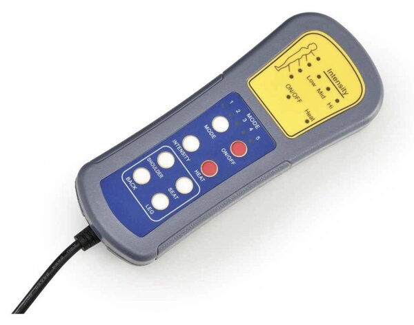 HALMAR Masážne kreslo Semir s ovládačom a USB portom popolavo sivé