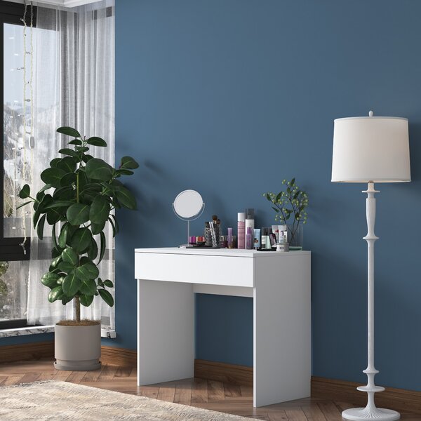 Kalune Design Minimalistický toaletný stolík Alisson biely