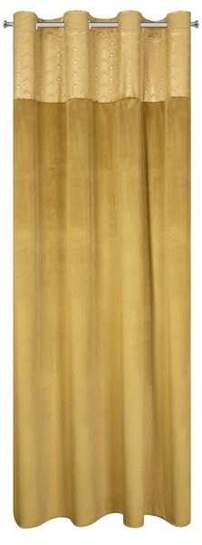 ZATEMŇOVACÍ ZÁVES NA KRÚŽKOCH ELEN 140X250 CM ZLATÁ